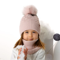 Čiapky detské zimné dievčenské s tunelom - model - 3/708